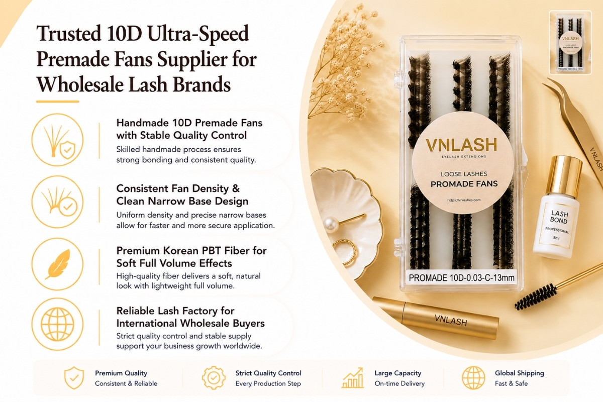 Trusted 10D Ultra-Speed Premade Fans Supplier for Wholesale Lash Brands