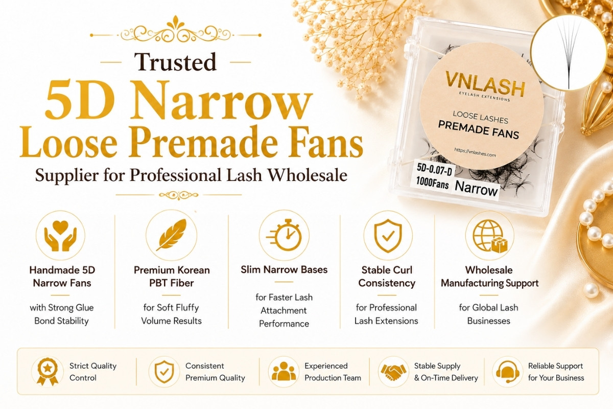 Trusted 5D Narrow Loose Premade Fans Supplier for Professional Lash Wholesale