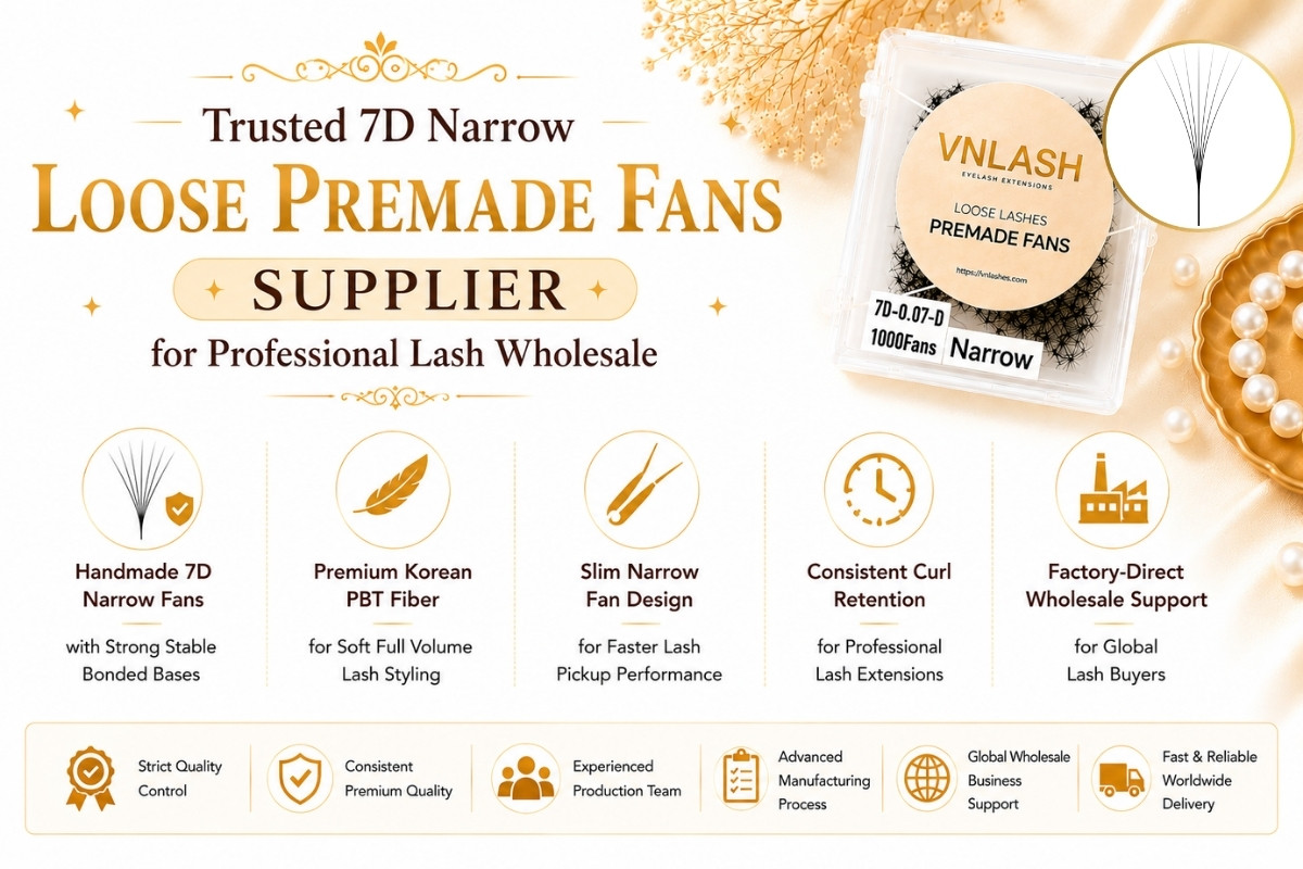 Trusted 7D Narrow Loose Premade Fans Supplier for Professional Lash Wholesale