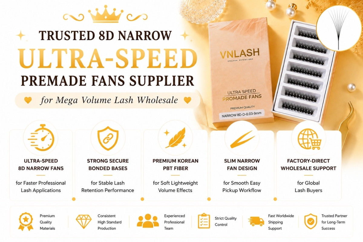 Trusted 8D Narrow Ultra-Speed Premade Fans Supplier for Mega Volume Lash Wholesale