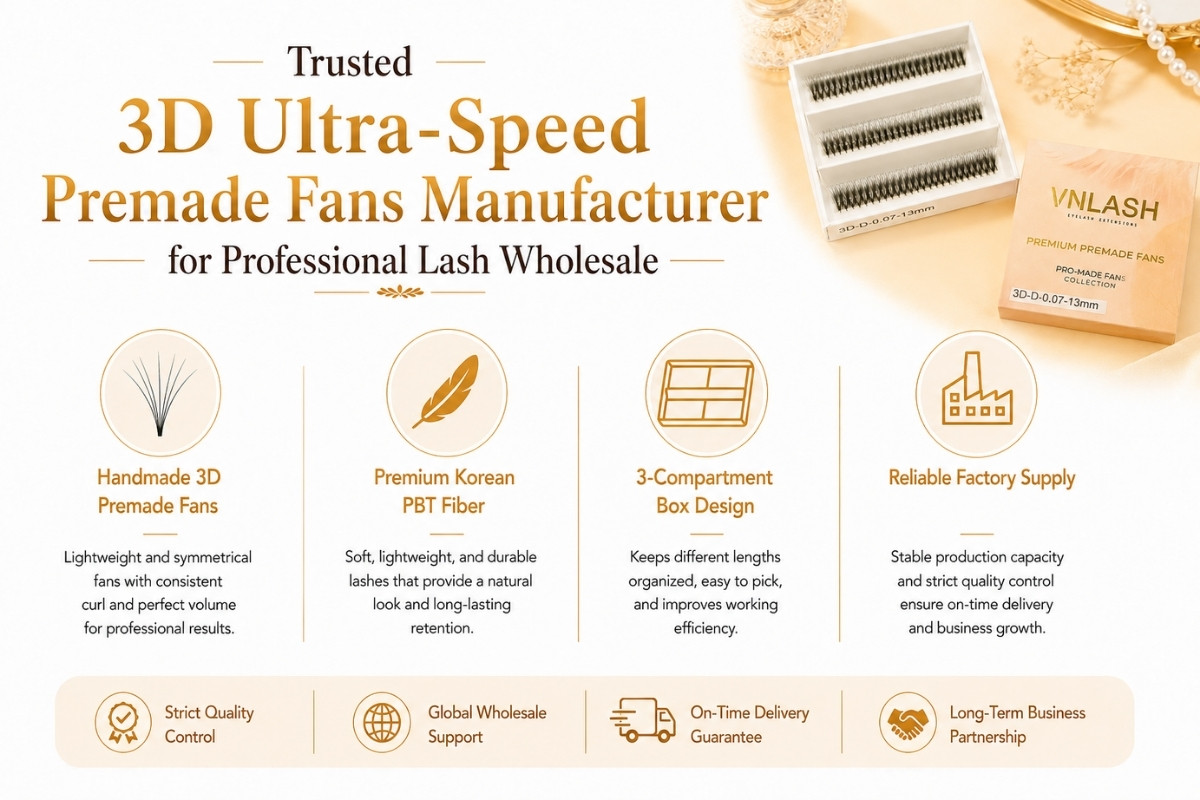 Trusted 3D Ultra-Speed Premade Fans Manufacturer for Professional Lash Wholesale
