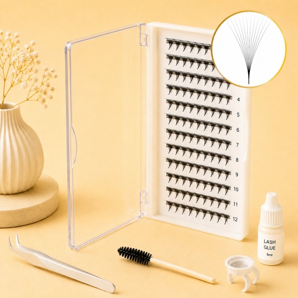 12D Premade Fans Tray 120-Fans Eyelash Manufacturer |VNLASHES