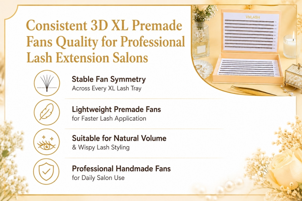 Consistent 3D XL Premade Fans Quality for Professional Lash Extension Salons