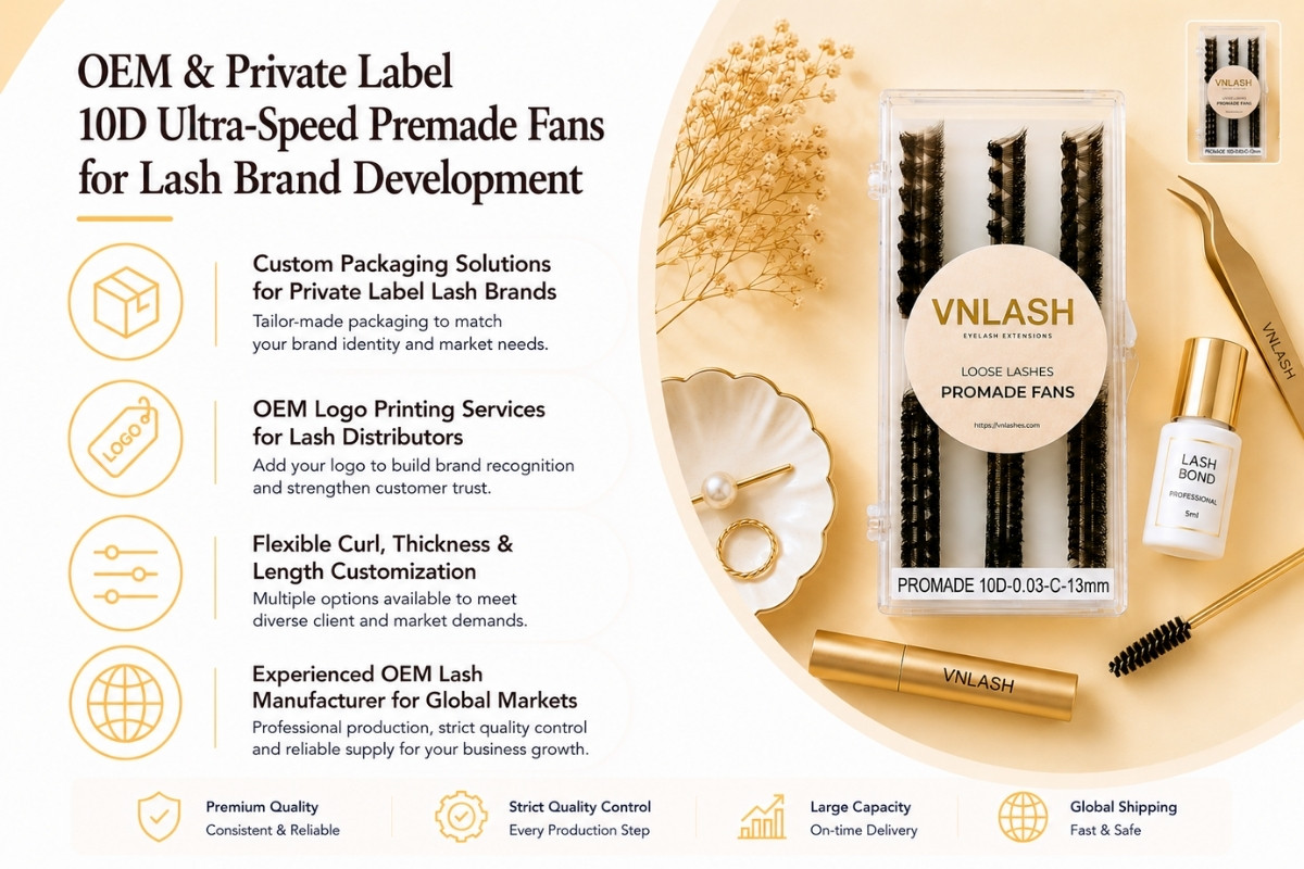 OEM & Private Label 10D Ultra-Speed Premade Fans for Lash Brand Development