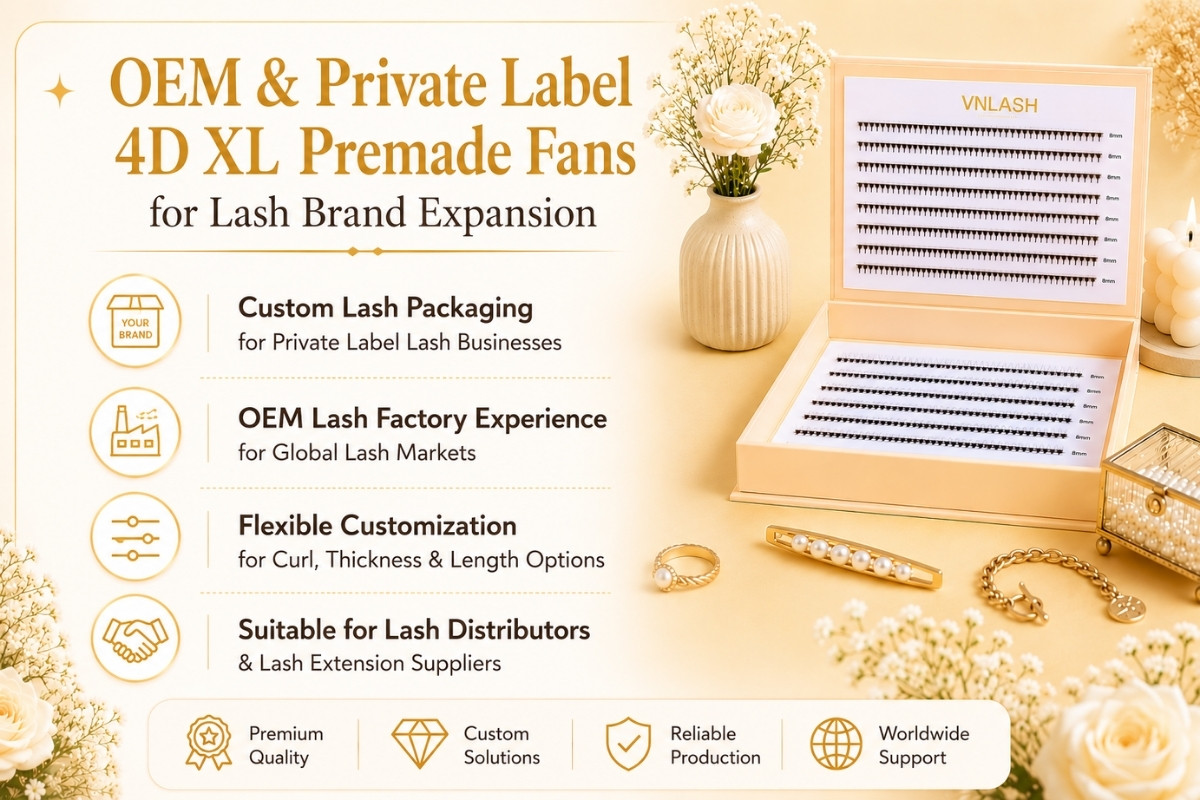 OEM & Private Label 4D XL Premade Fans for Lash Brand Expansion