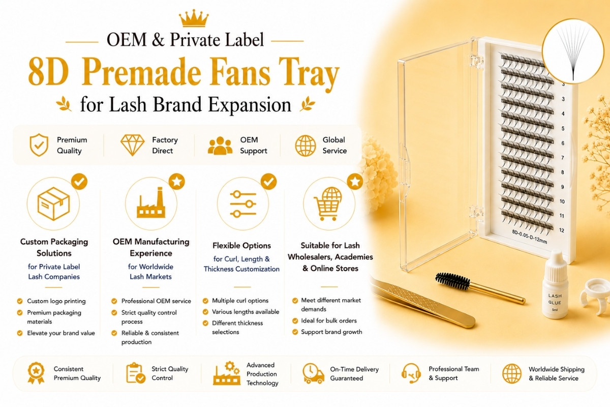OEM & Private Label 8D Premade Fans Tray for Lash Brand Expansion