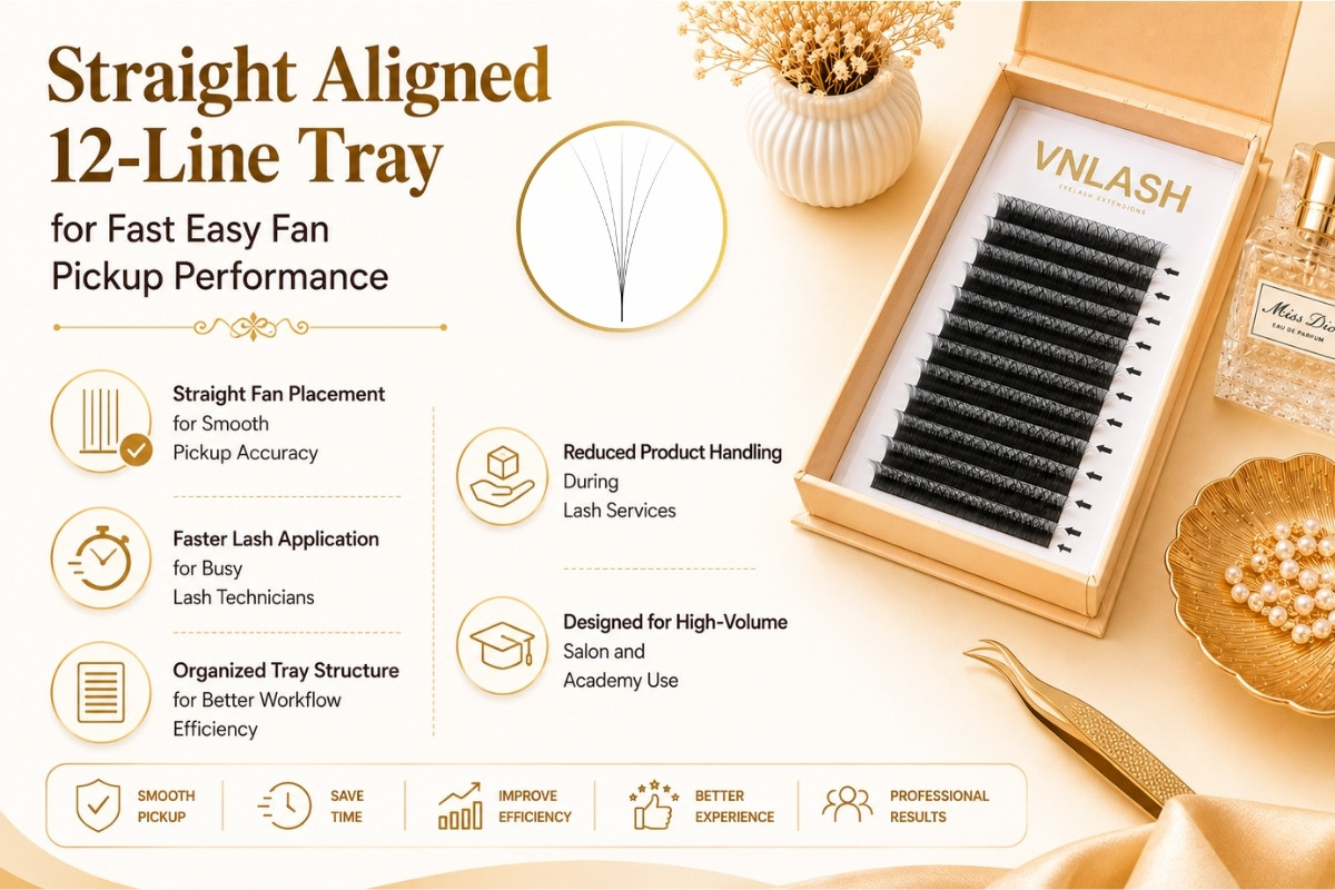 Straight Aligned 12-Line Tray for Fast Easy Fan Pickup Performance