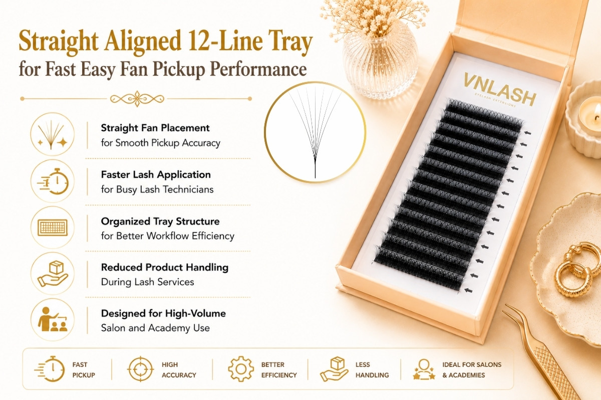 Straight Aligned 12-Line Tray for Fast Easy Fan Pickup Performance