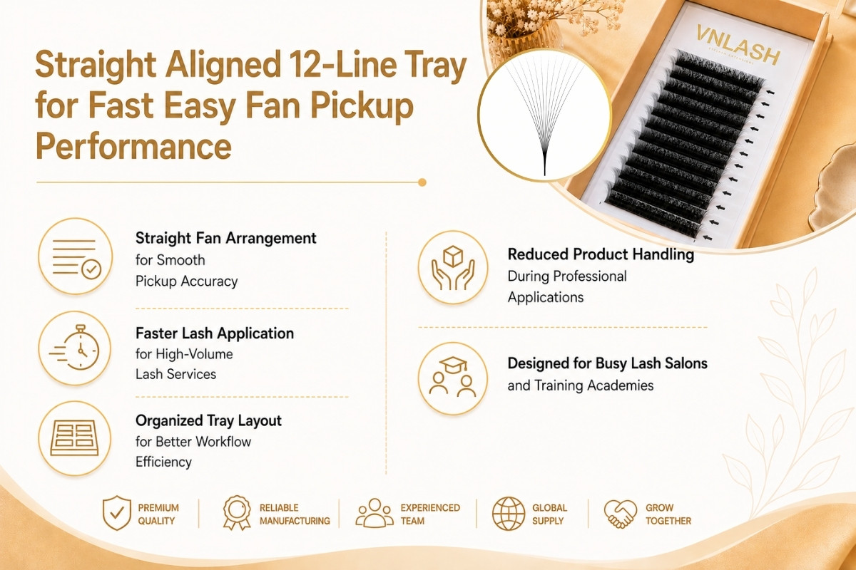 Straight Aligned 12-Line Tray for Fast Easy Fan Pickup Performance