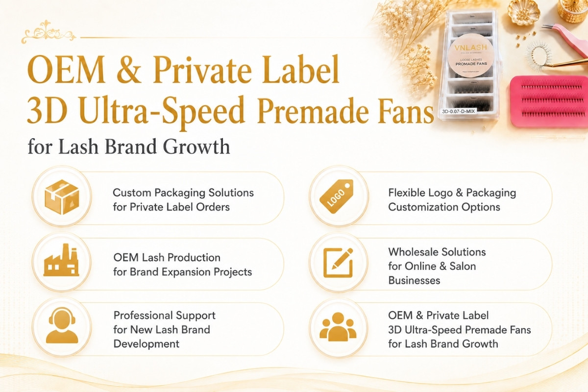 OEM & Private Label 3D Ultra-Speed Premade Fans for Lash Brand Growth