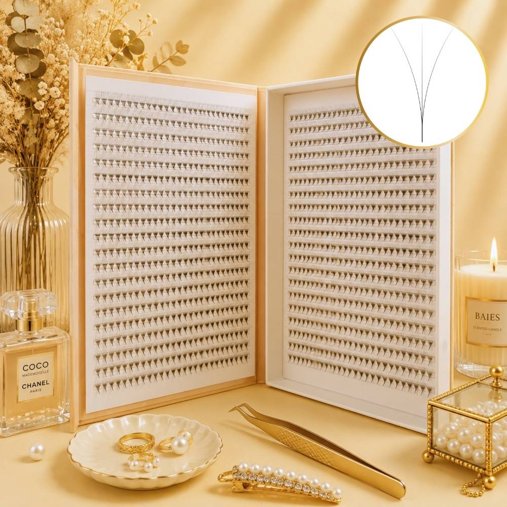 3D Premade Fans 40-Line Tray – 1200 Fans | Wholesale Lash Supplier