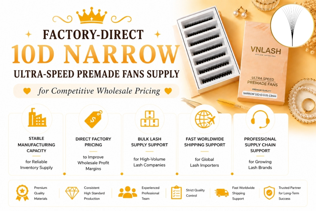 Factory-Direct 10D Narrow Ultra-Speed Premade Fans Supply for Competitive Wholesale Pricing