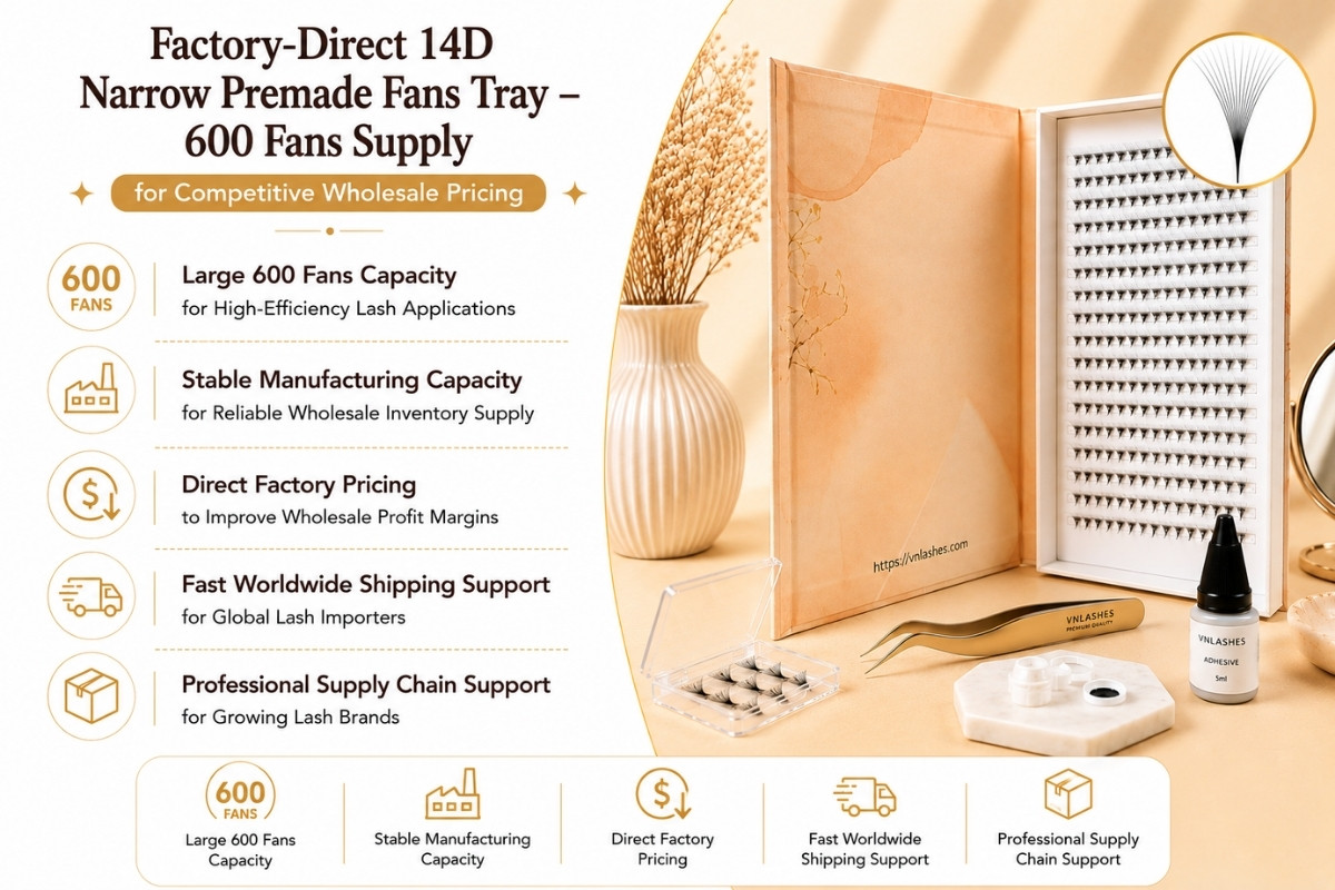 Factory-Direct 14D Narrow Premade Fans Tray – 600 Fans Supply for Competitive Wholesale Pricing