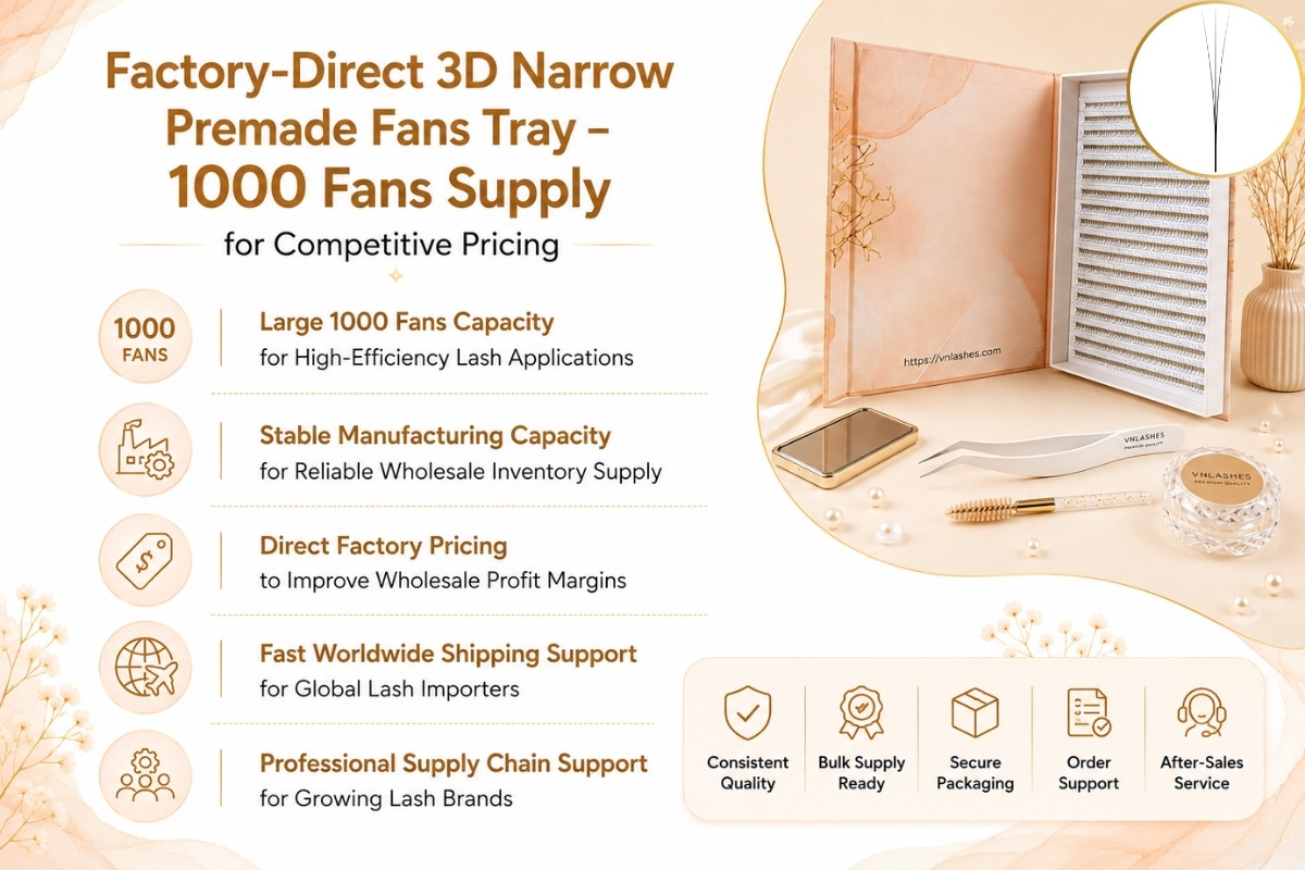 Factory-Direct 3D Narrow Premade Fans Tray – 1000 Fans Supply for Competitive Pricing