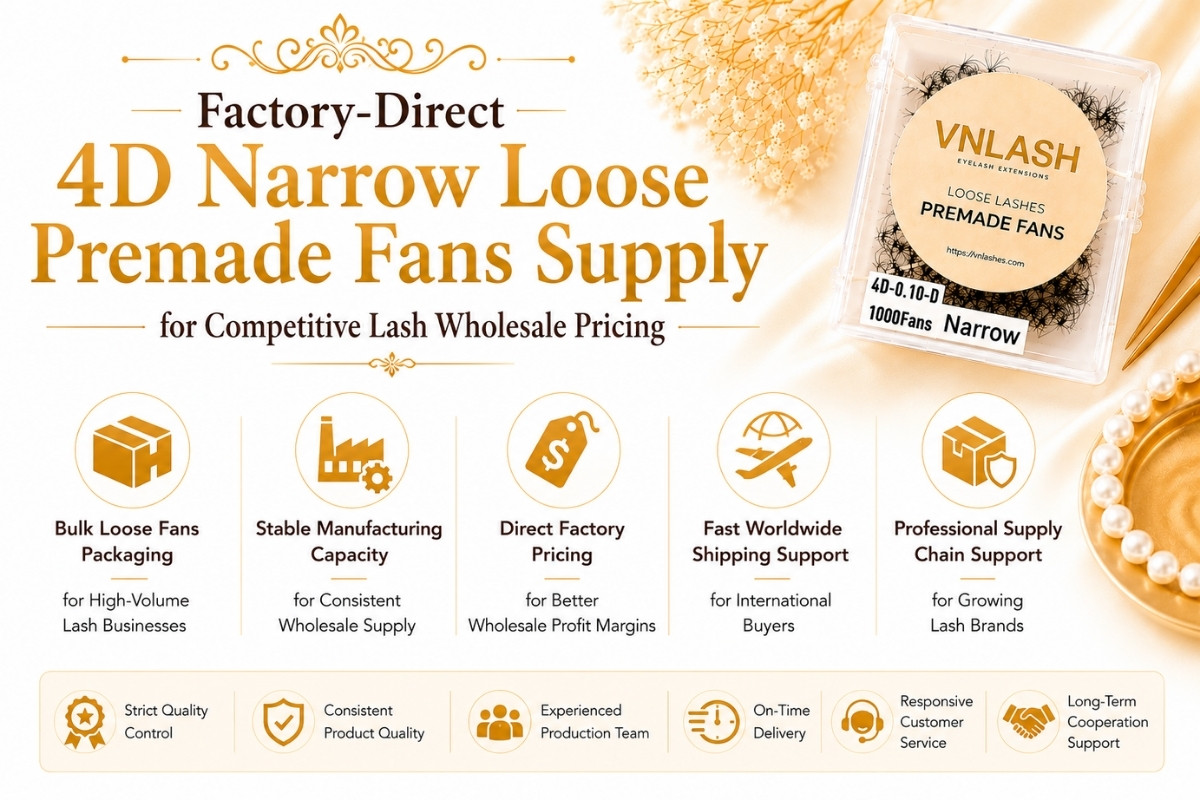 Factory-Direct 4D Narrow Loose Premade Fans Supply for Competitive Lash Wholesale Pricing