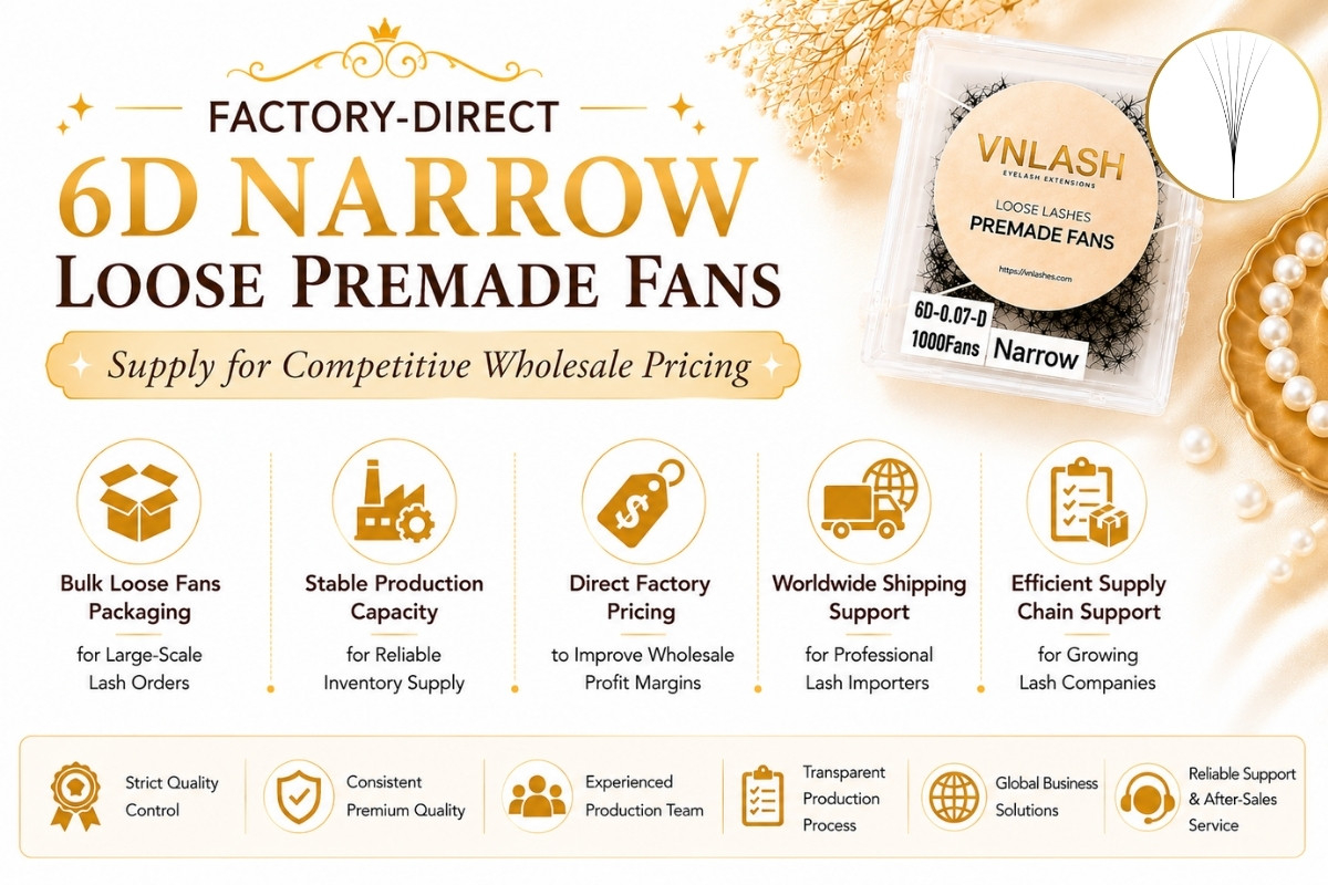 Factory-Direct 6D Narrow Loose Premade Fans Supply for Competitive Wholesale Pricing