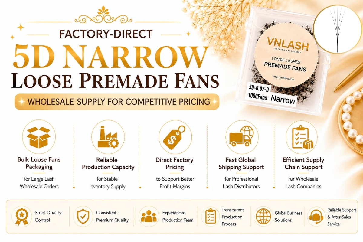 Factory-Direct 5D Narrow Loose Premade Fans Wholesale Supply for Competitive Pricing