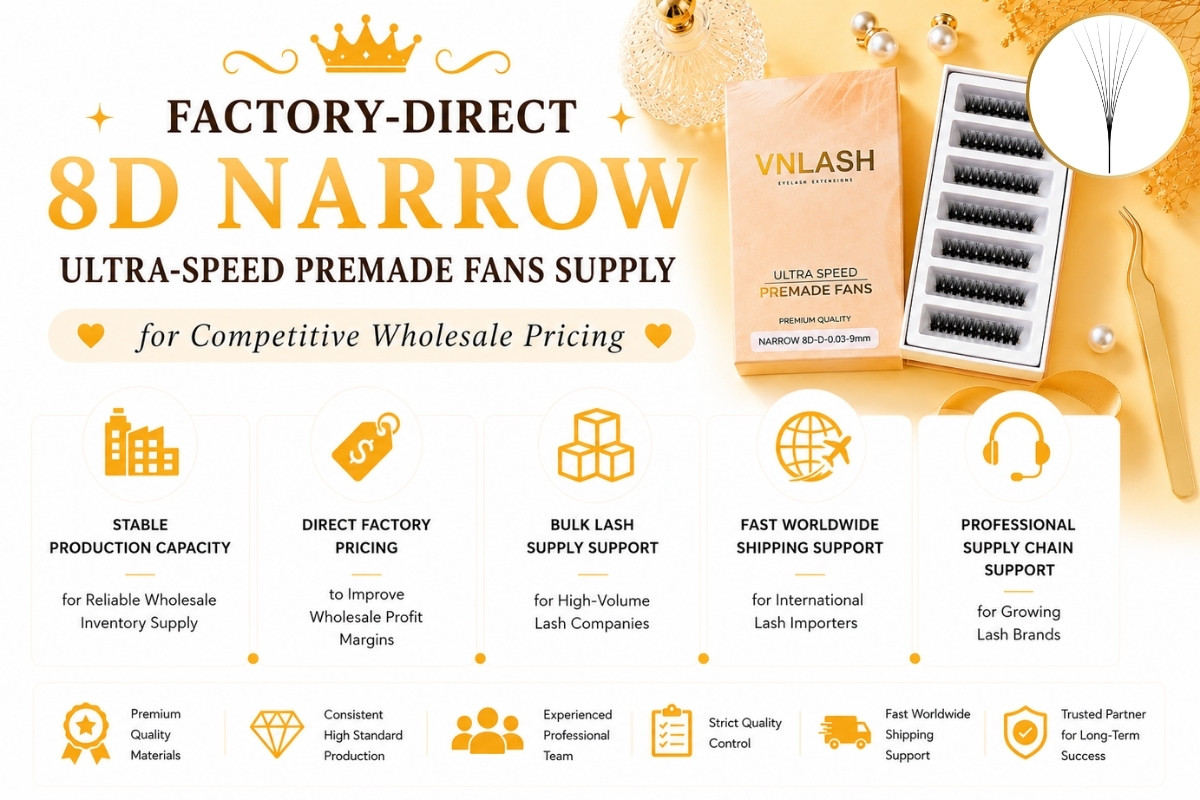 Factory-Direct 8D Narrow Ultra-Speed Premade Fans Supply for Competitive Wholesale Pricing