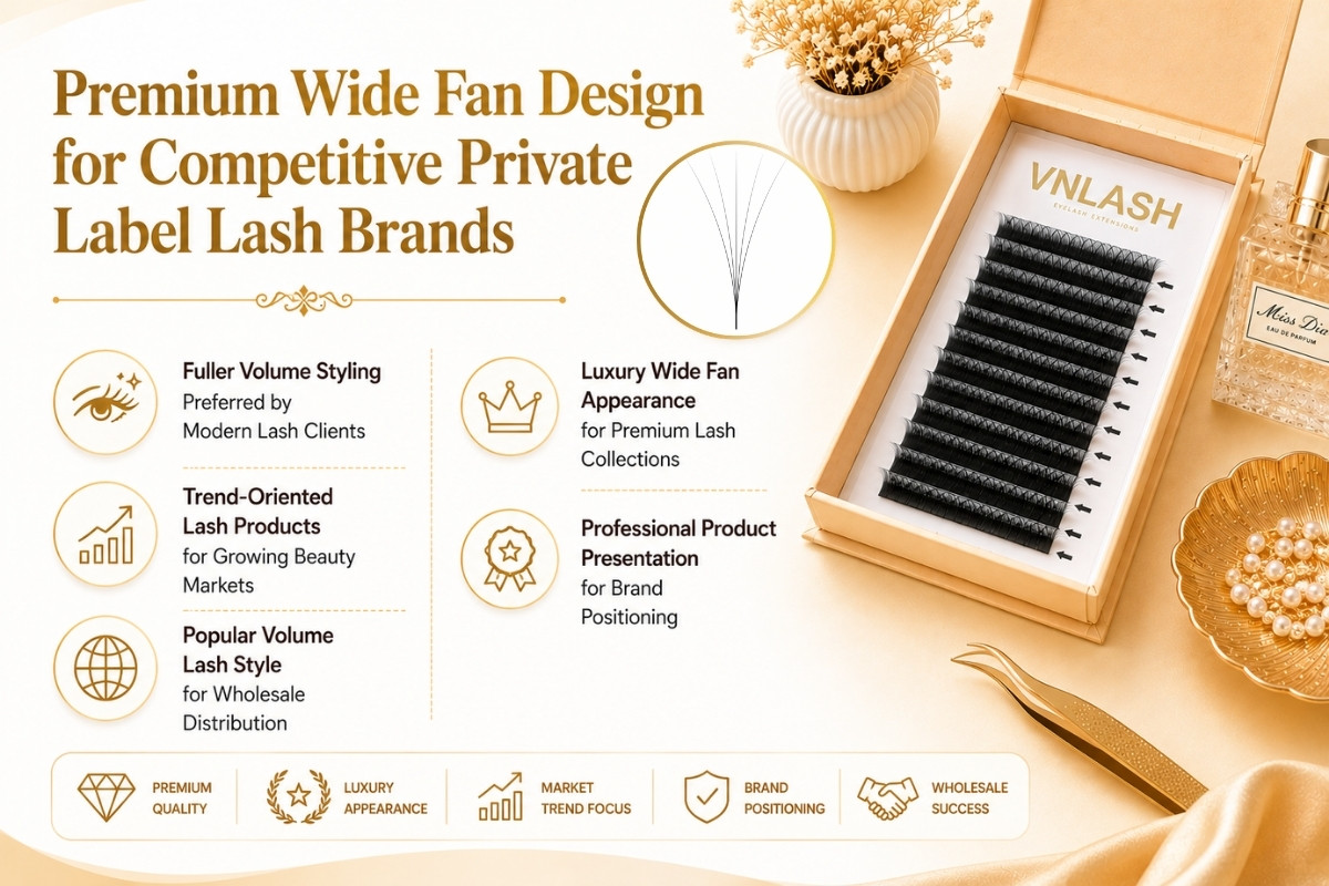 Premium Wide Fan Design for Competitive Private Label Lash Brands