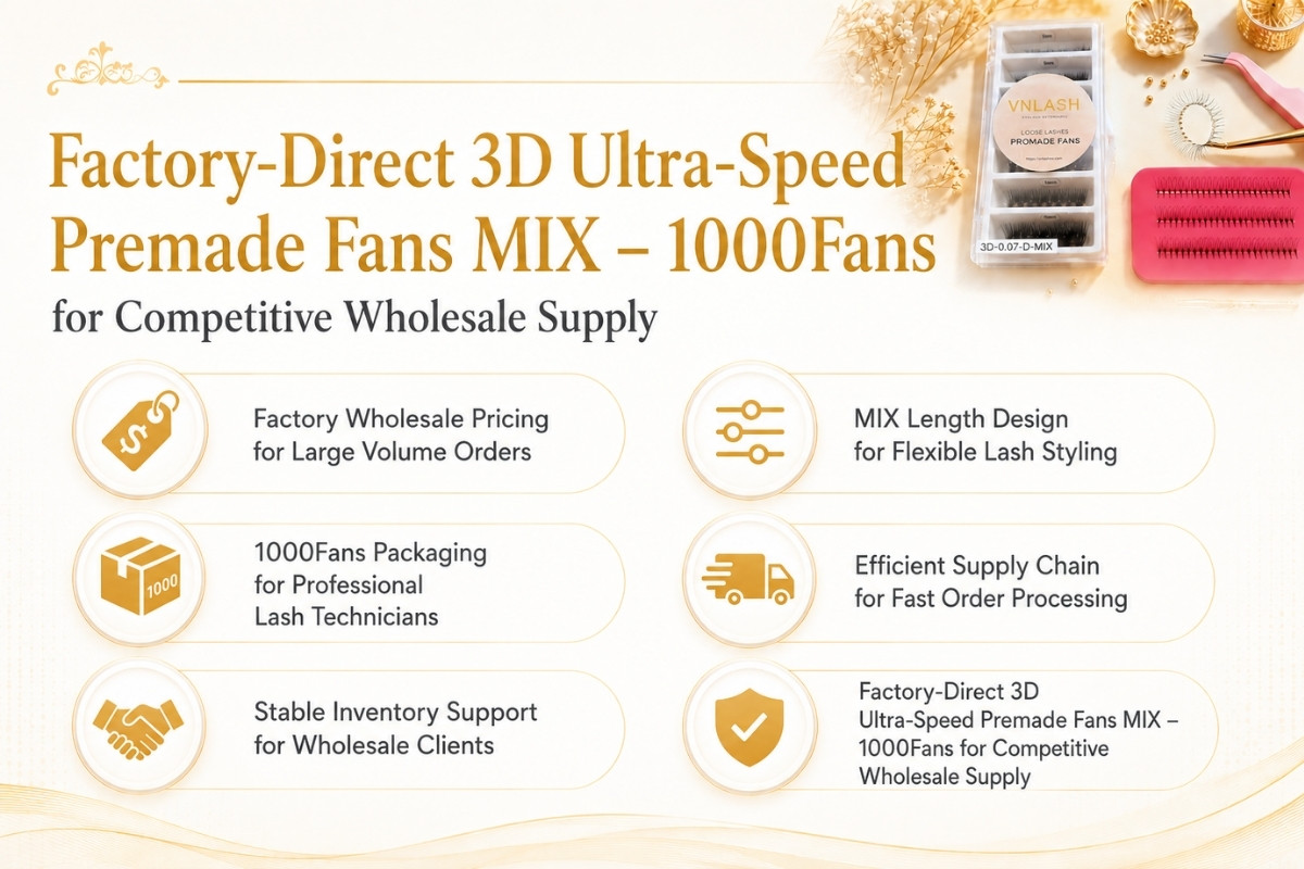 Factory-Direct 3D Ultra-Speed Premade Fans MIX – 1000Fans for Competitive Wholesale Supply