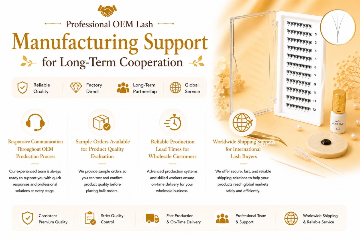 Professional OEM Lash Manufacturing Support for Long-Term Cooperation