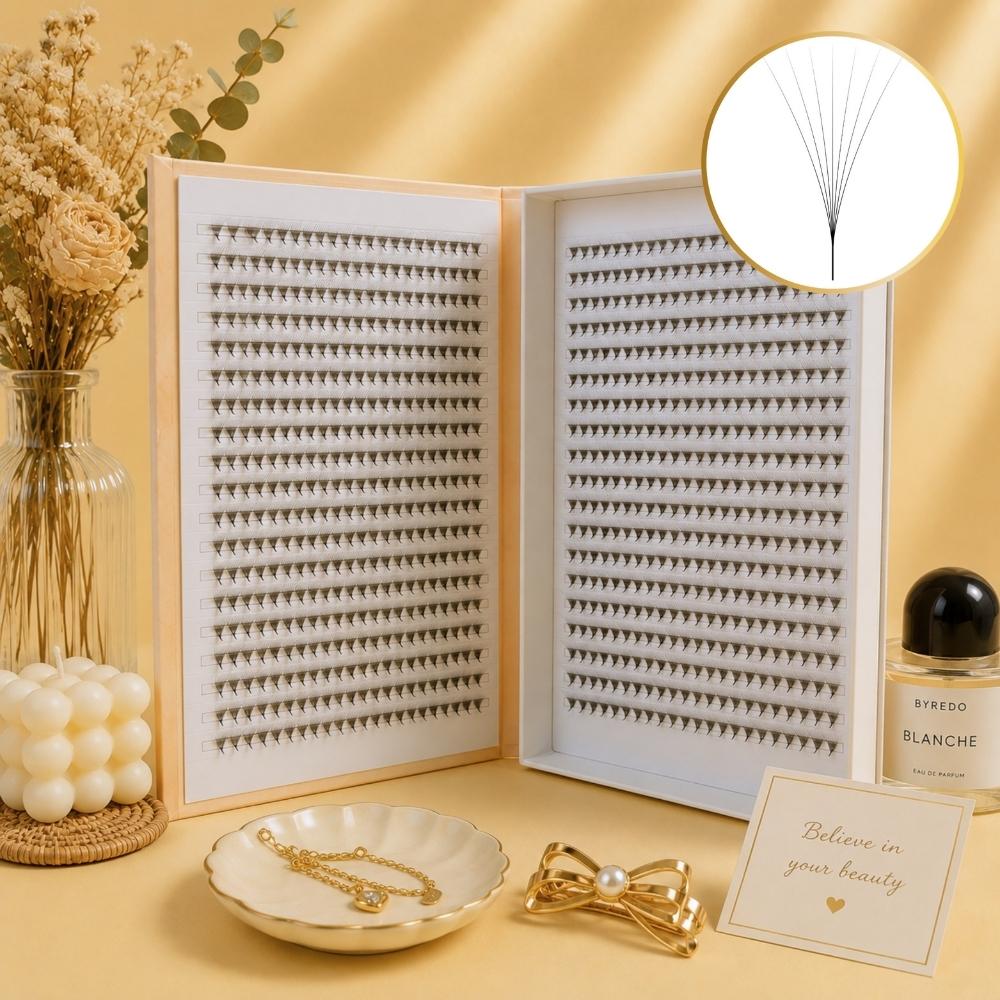 7D Premade Fans 40-Line Tray – 1000 Fans | Bulk Lash Extension Vendor