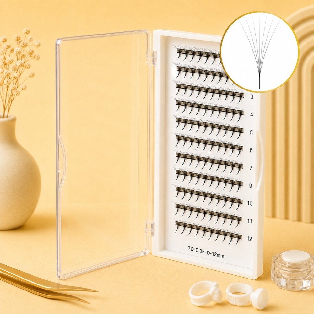 7D Premade Fans Tray 120-Fans Eyelash Manufacturer |VNLASHES