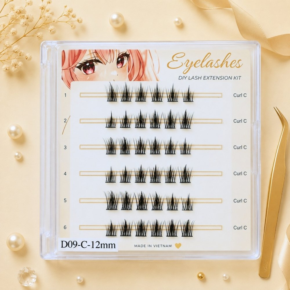 D09 Soft Natural DIY Lash Clusters | OEM Lash Supplier