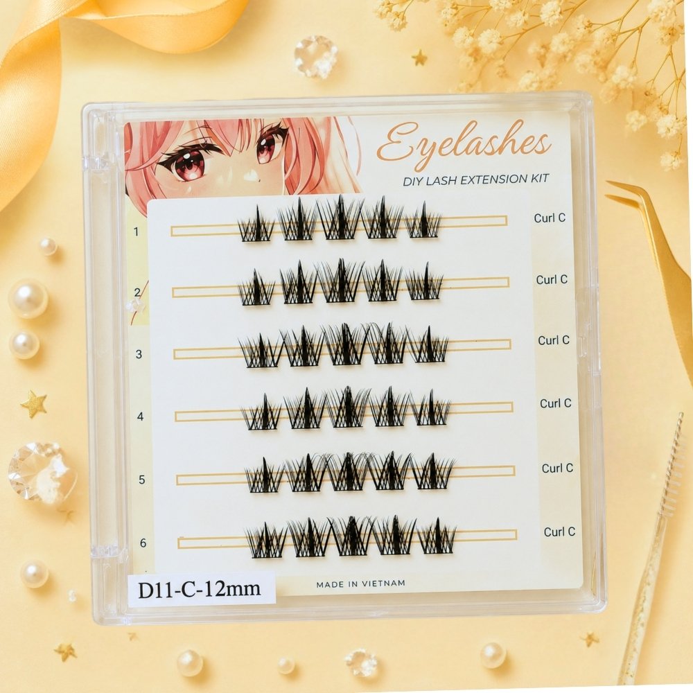 D11 Anime Spiky Cluster Lashes | OEM Lash Extensions Factory