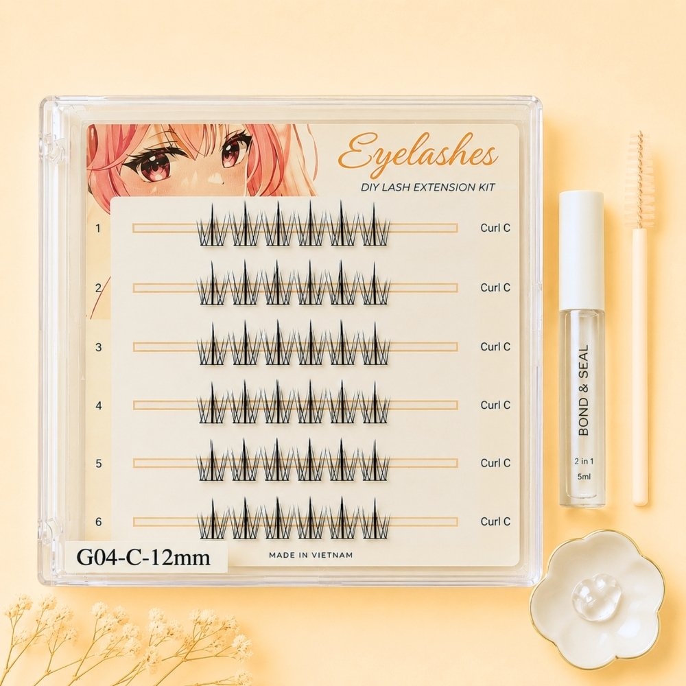 G04 Narrow Wispy Cluster Lashes | Wholesale Lash Cluster Factory