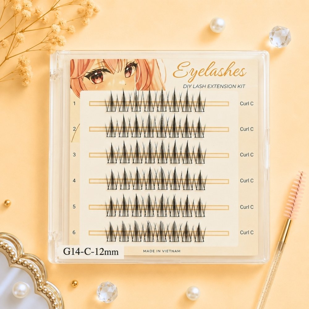 G14 Lightweight Natural Cluster Lashes | Wholesale DIY Lash Supplier
