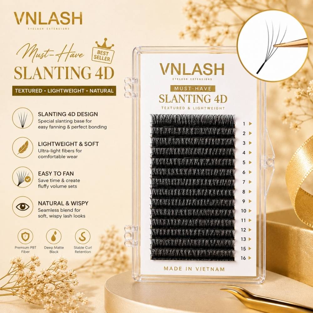 Must-Have Slanting 4D Lashes | Wholesale 4D Clover Lash Extensions