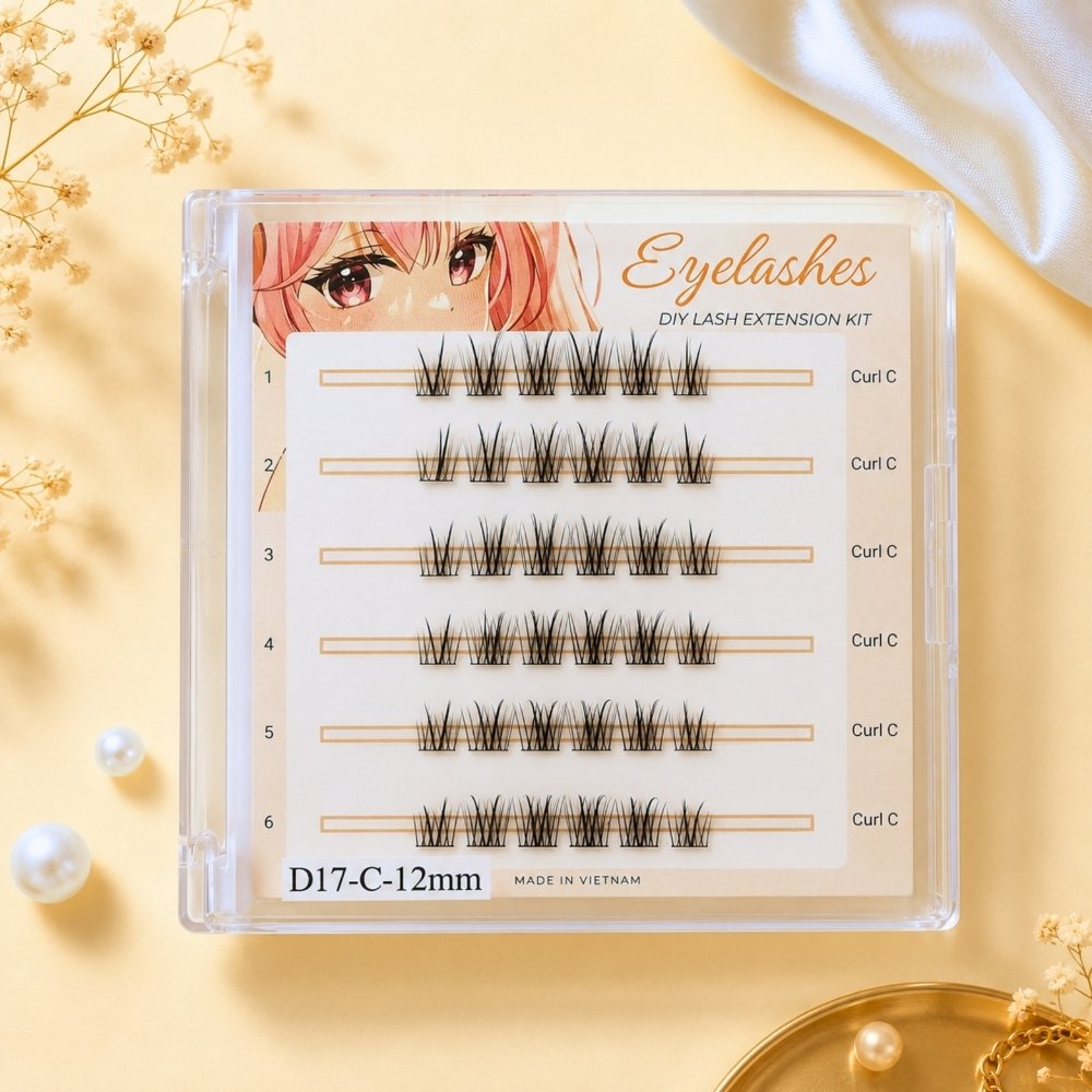 D17 Soft Doll Eye Lash Clusters | OEM Lash Extensions Supplier